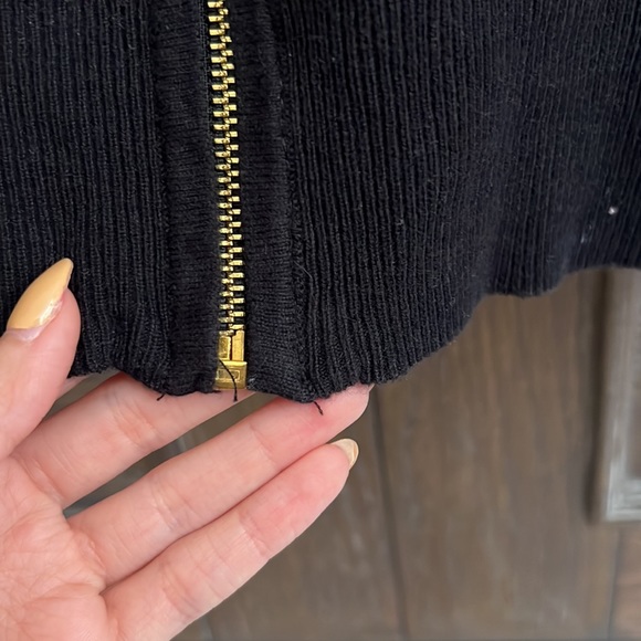 Anne Klein tan and brown zip up jacket - Picture 4 of 6